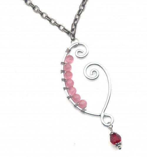 Kristal Wick's Color Inspiration - Have a Heart Necklace - , Wire Jewelry Design, Design, modern heart pendant